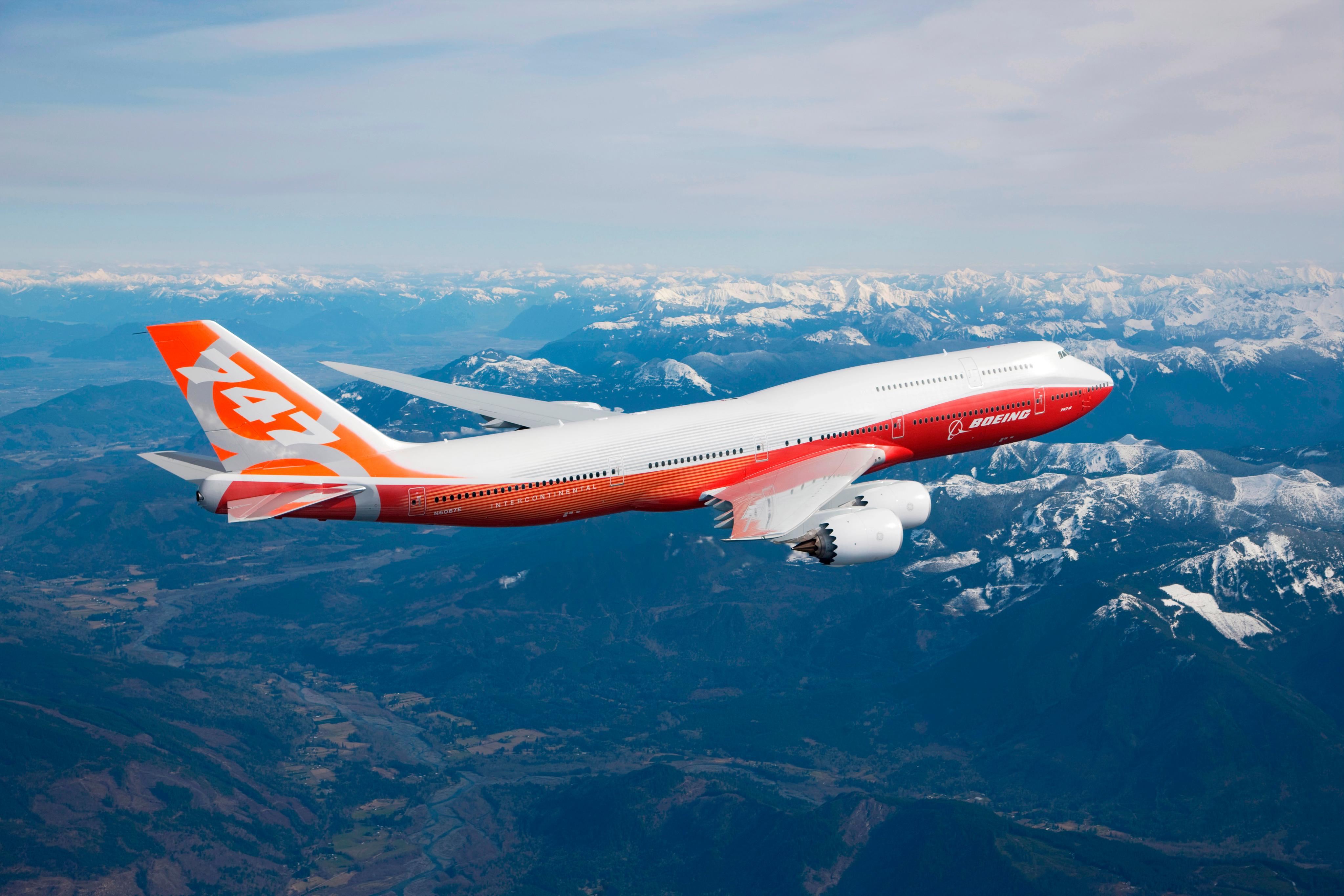 TThe Boeing 747-8 Intercontinental—elegant and graceful as a bird in the sky.