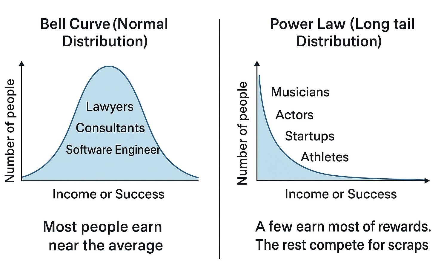 Bell vs. Power Law Distribution